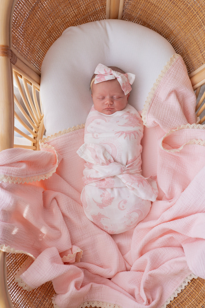 Muslin Swaddle | Celestial Pink