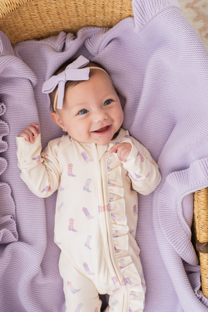 Frill Zip Romper | Cowgirl Boots