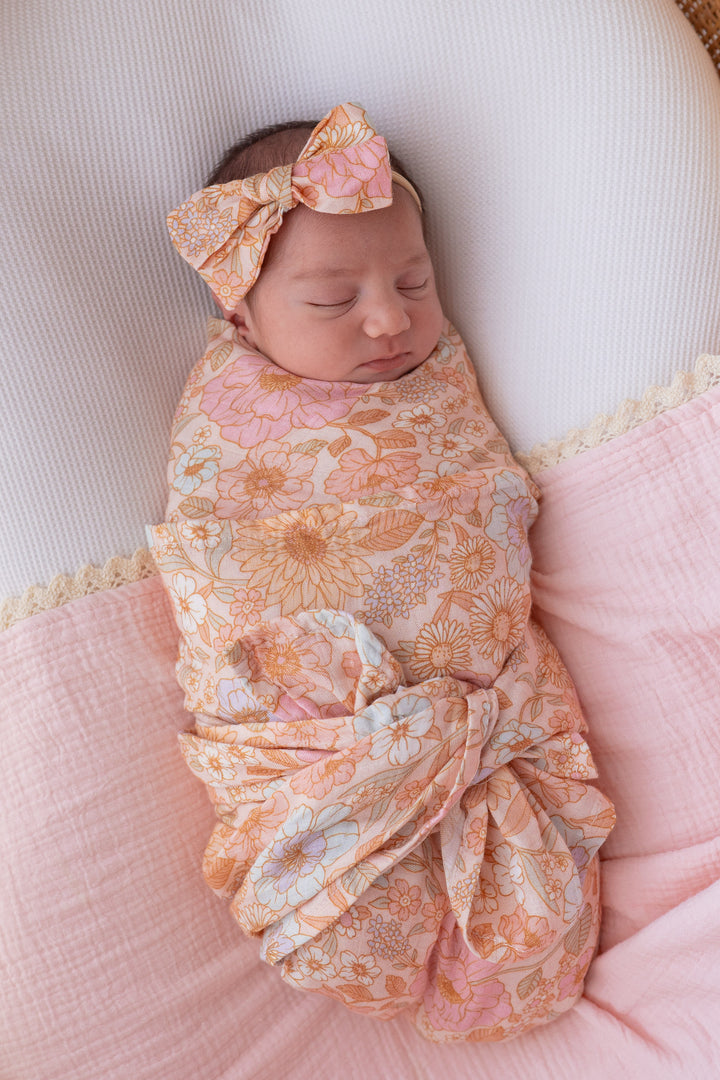 Muslin Swaddle | Pastel Bloom