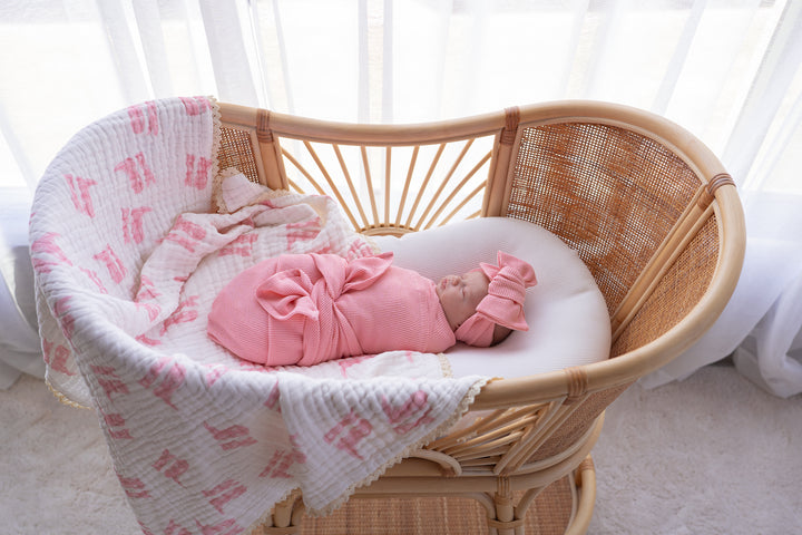 Swaddle Set | Peony Waffle
