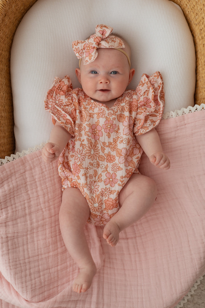 Frill Muslin Romper | Blossom