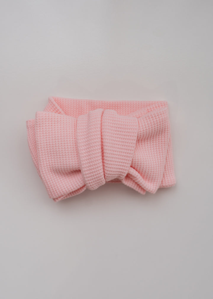 Oversized Topknot | Baby Pink Waffle