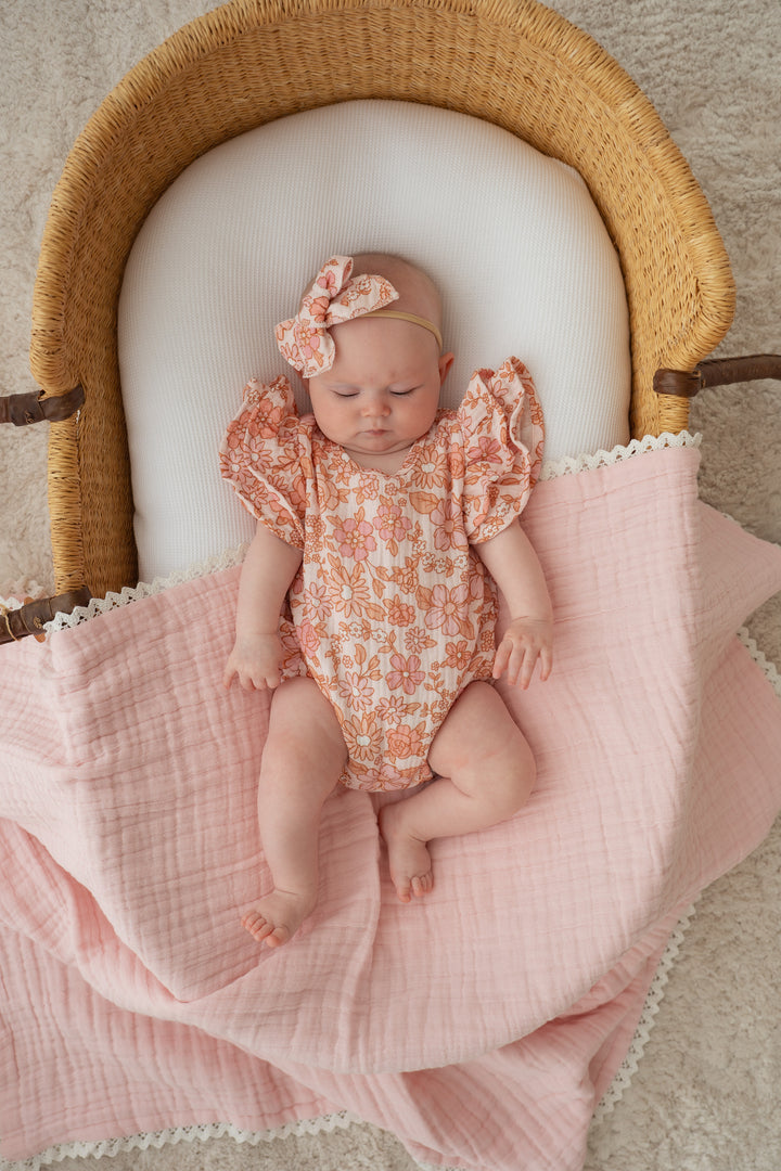 Frill Muslin Romper | Blossom