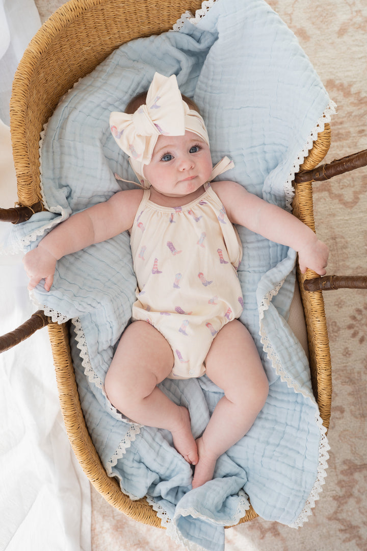 Bubble Romper | Cowgirl Boots