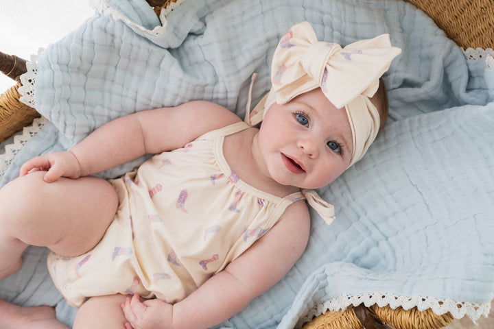 Bubble Romper | Cowgirl Boots