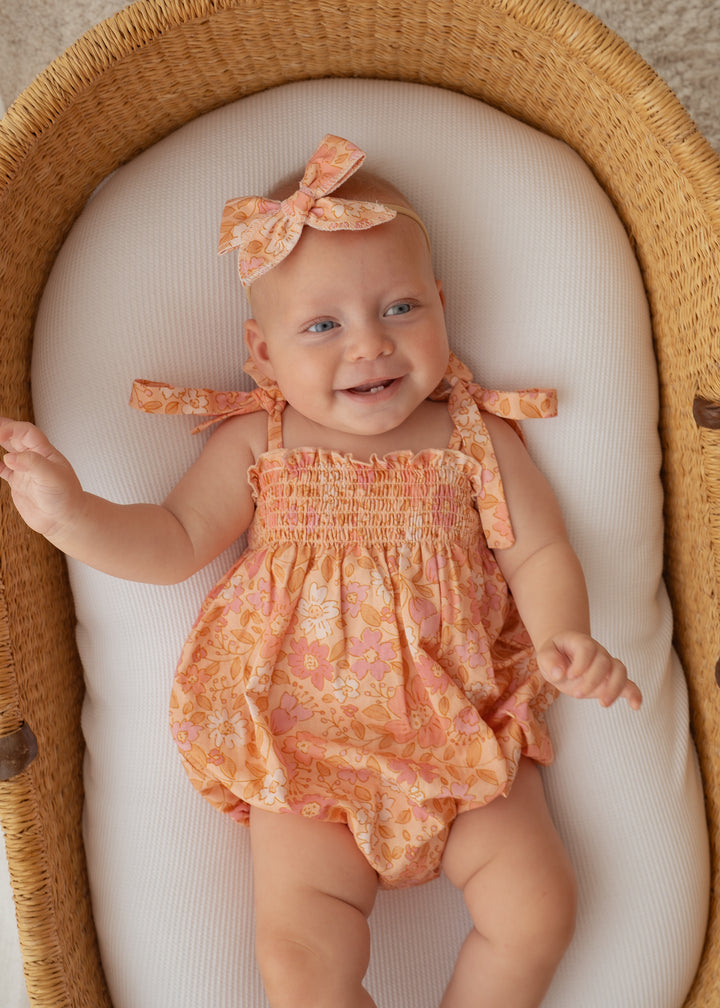 Tie Bubble Romper | Goldie