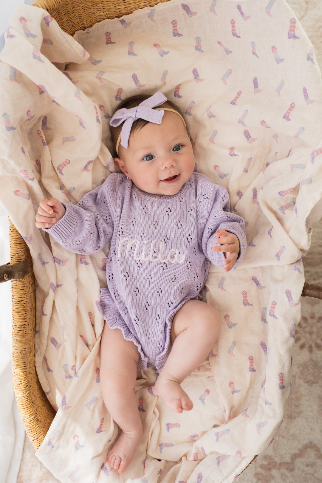 Muslin Swaddle | Cowgirl Boots
