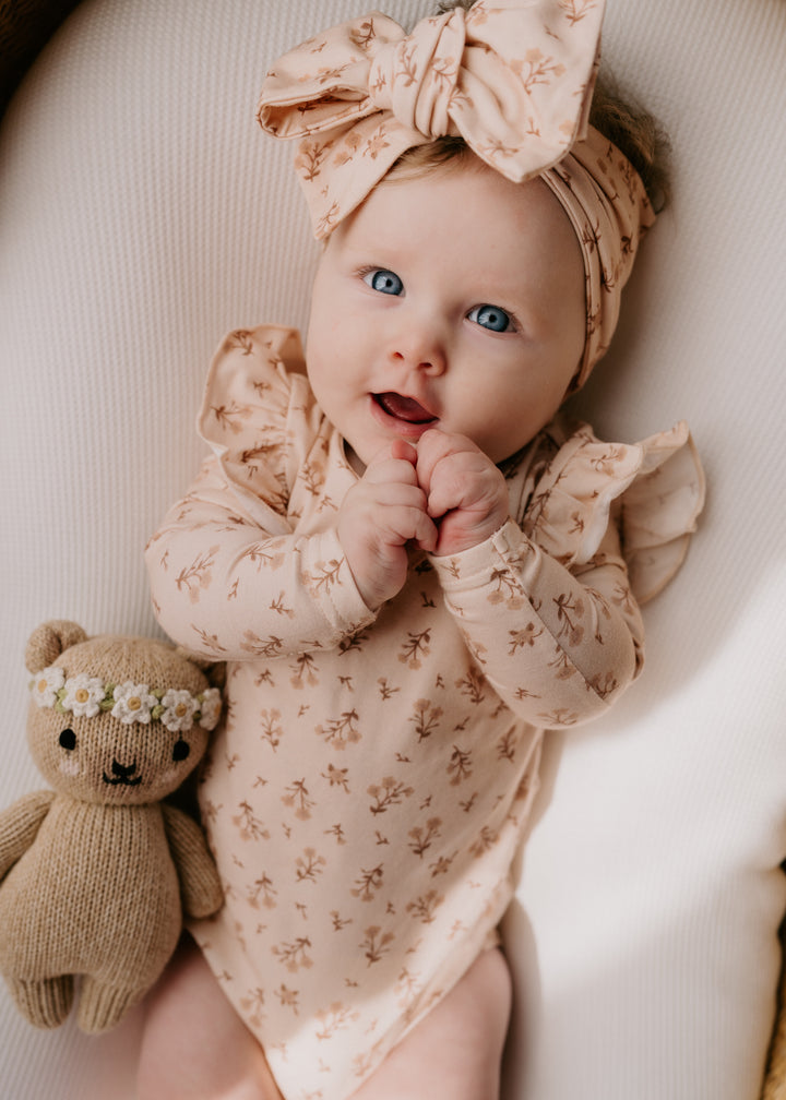 Kimono Onesie | Paisley Coffee