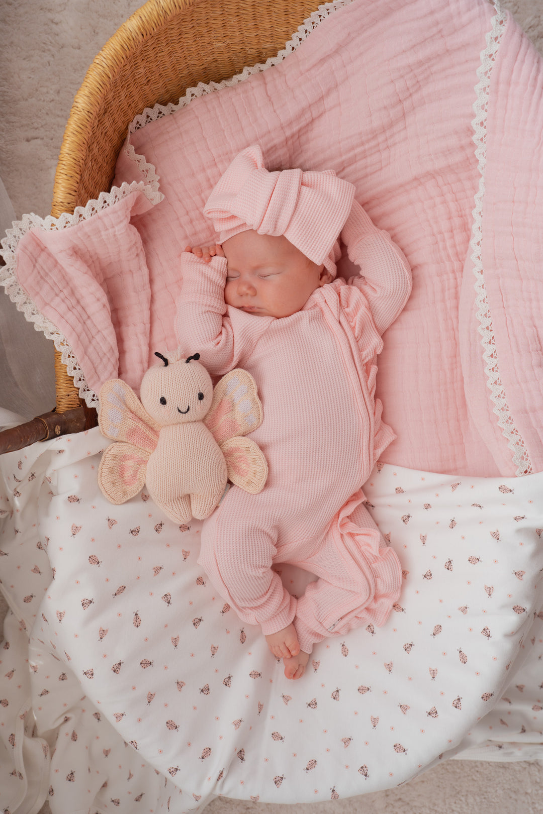 Oversized Topknot | Baby Pink Waffle