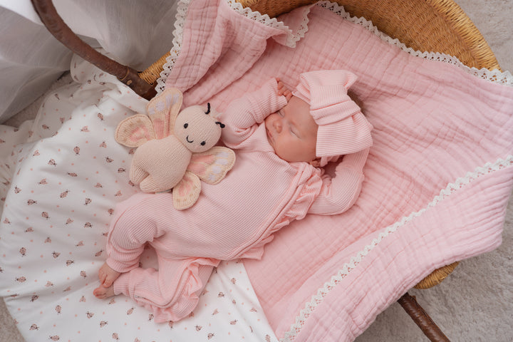 Oversized Topknot | Baby Pink Waffle