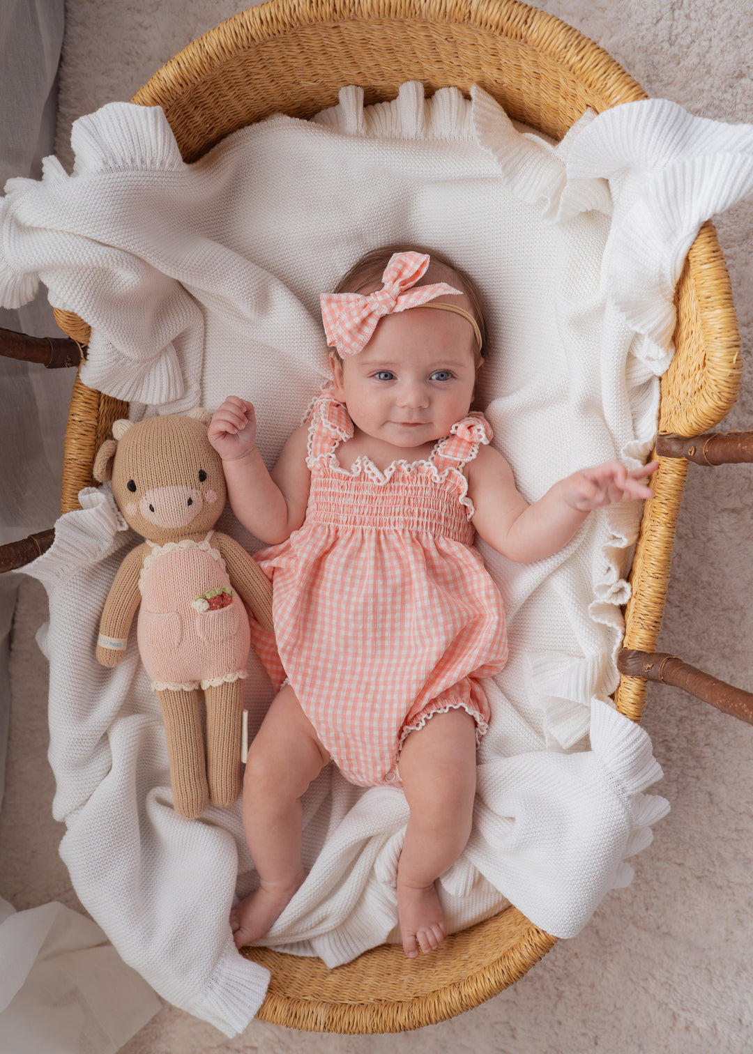 Bow Headband | Pink Gingham