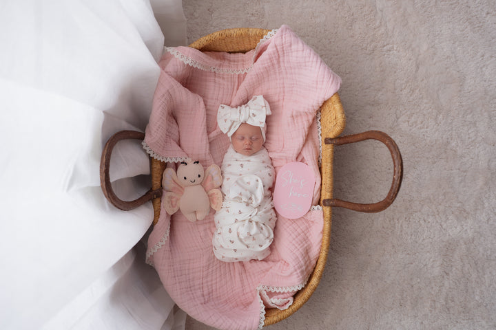 Swaddle Set | Pink Ladybug