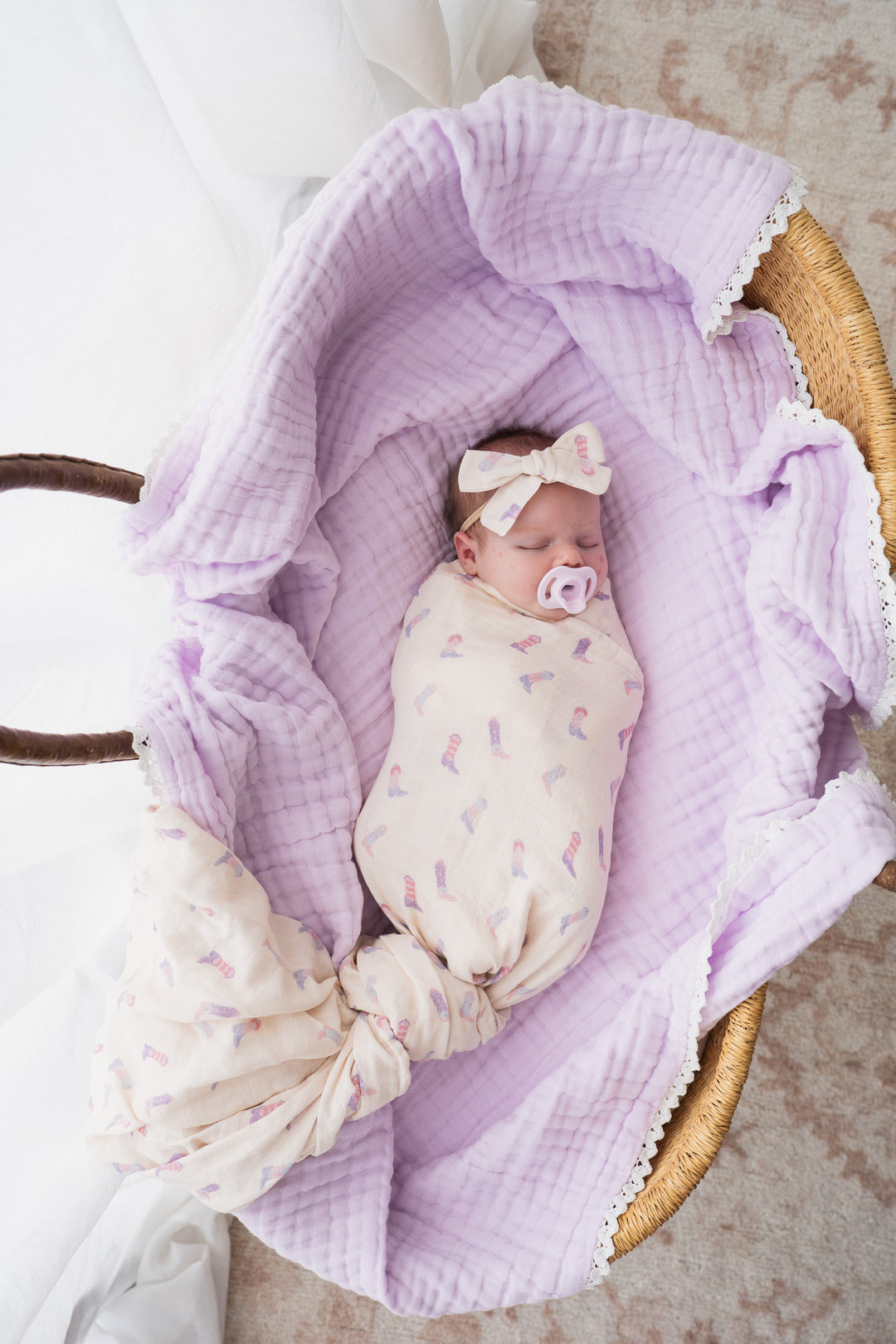 Muslin Swaddle | Cowgirl Boots