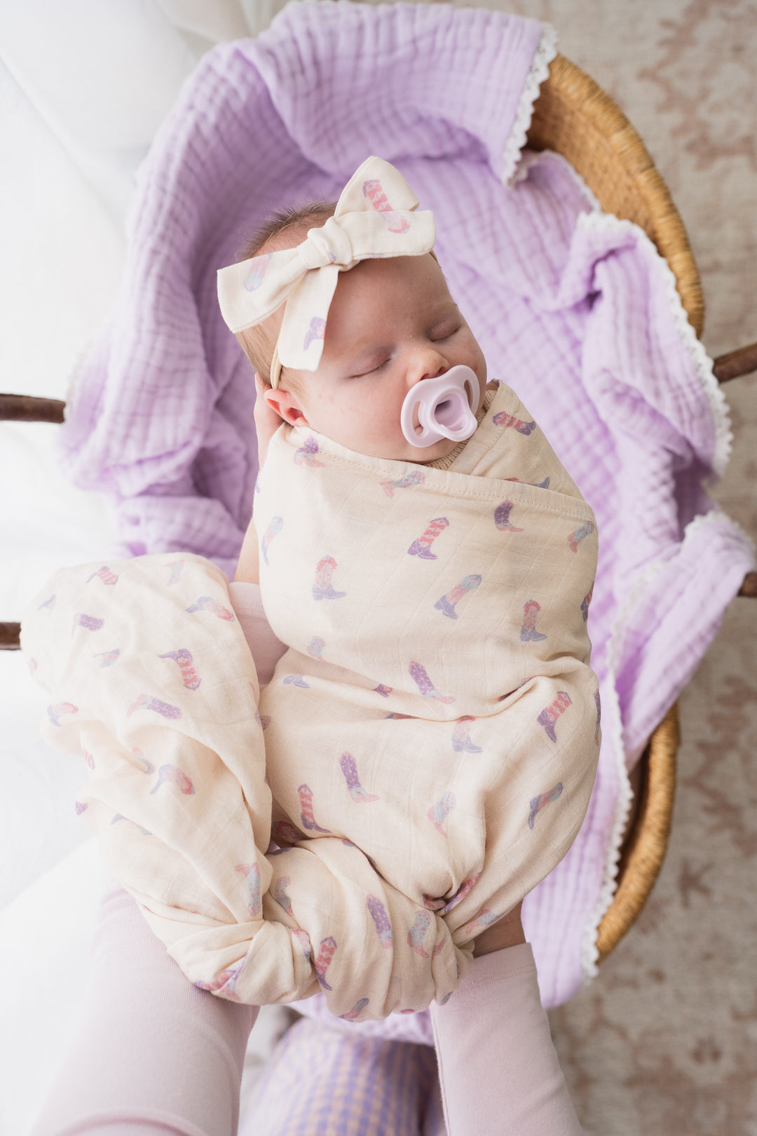 Muslin Swaddle | Cowgirl Boots