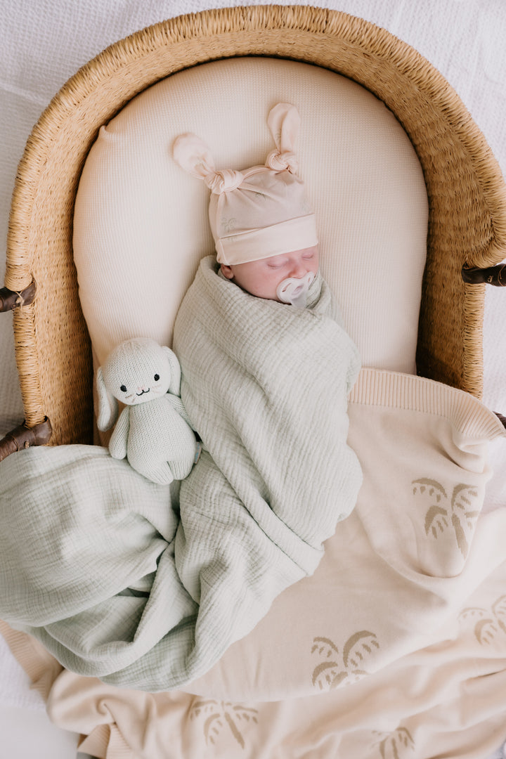 Muslin Crinkle Organic Blanket | Sage