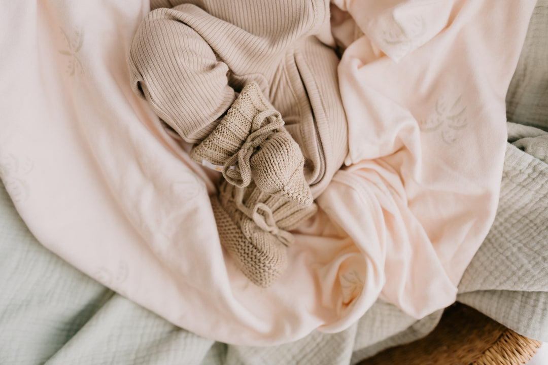 Knitted Booties | Khaki