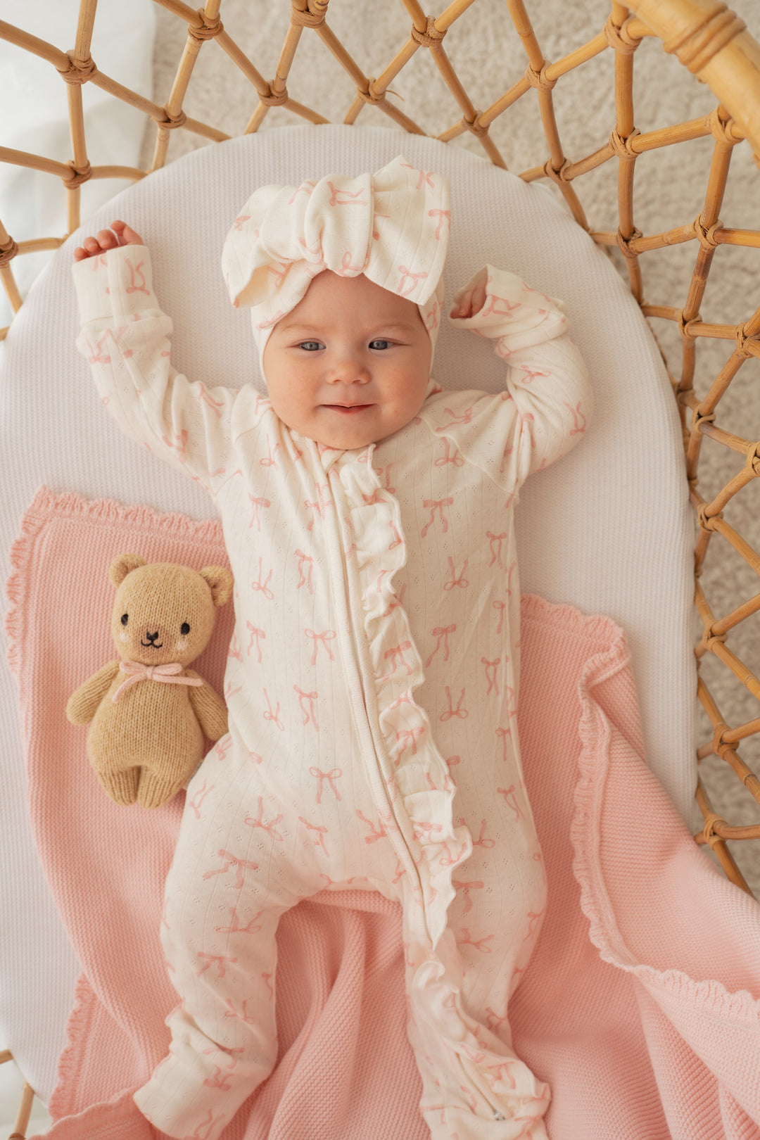 Essential Oversized Topknot | Pink Bows
