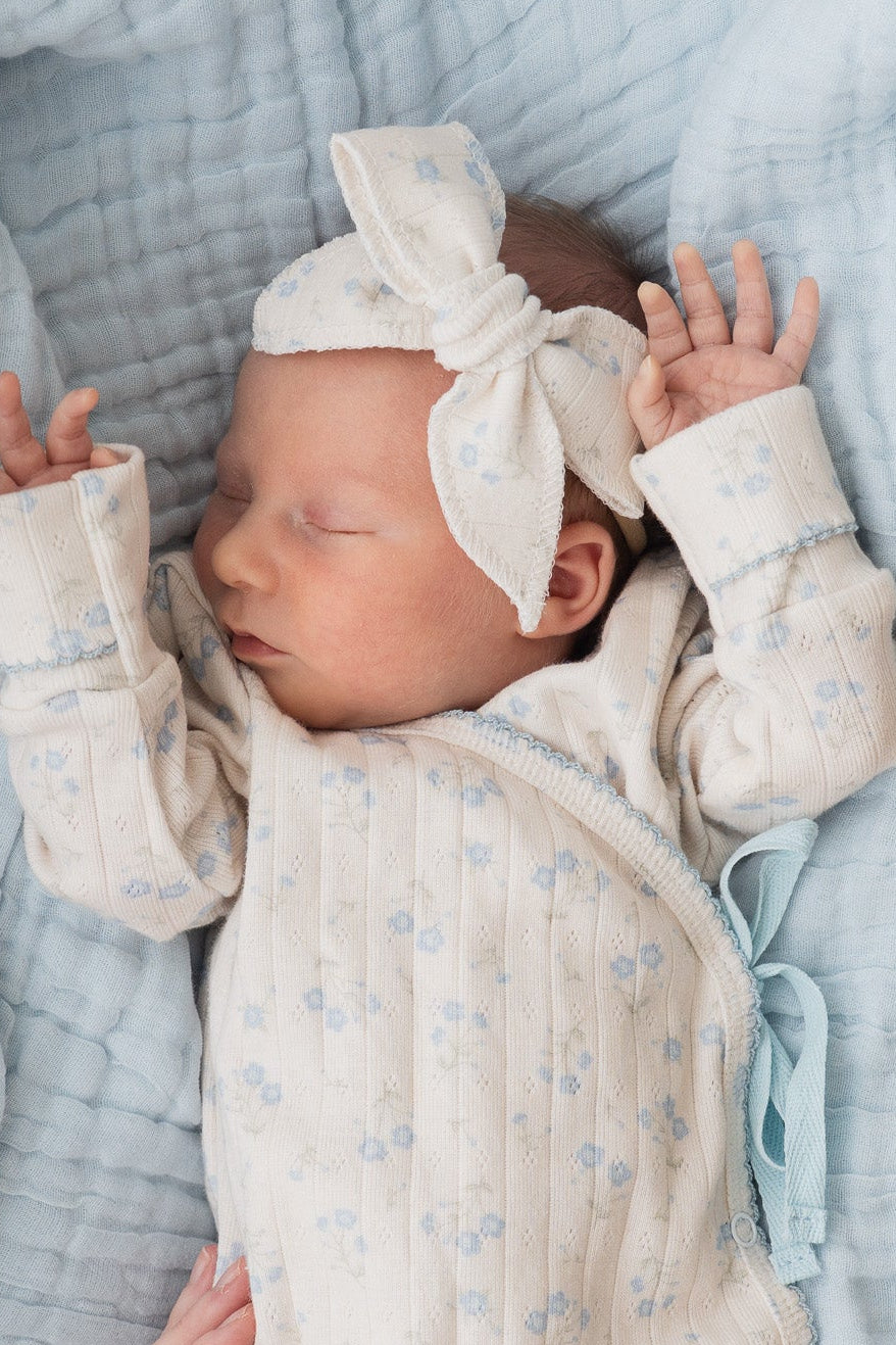 Essential Bow Headband | Paisley Blue