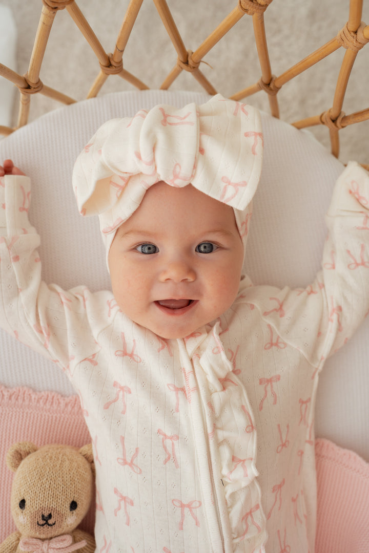 Essential Oversized Topknot | Pink Bows