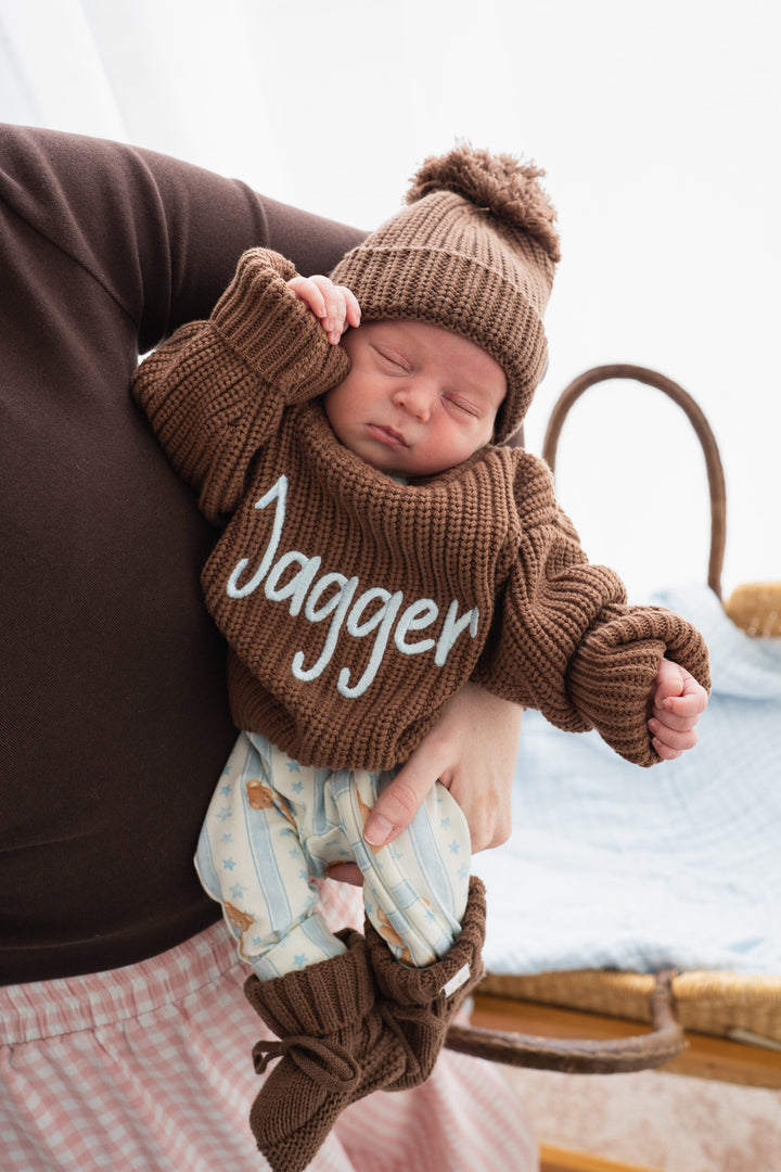 Chunky Baby Knit Jumper | Chocolate