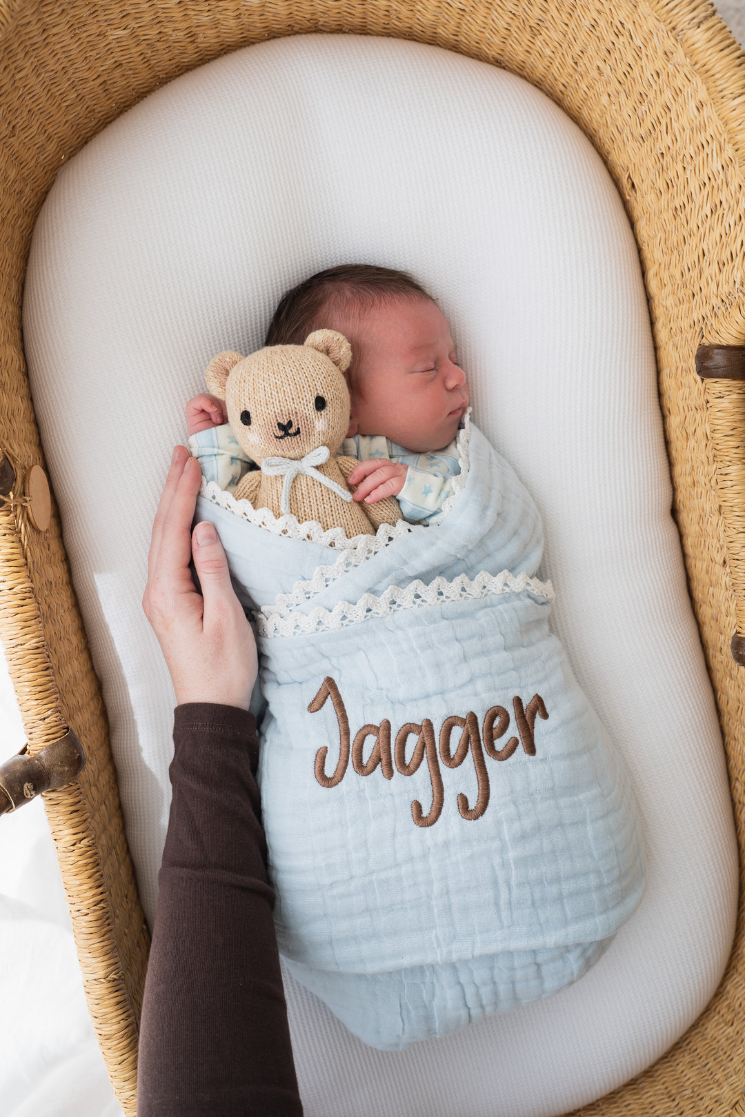 Gauze Lace Blanket | Sky Blue