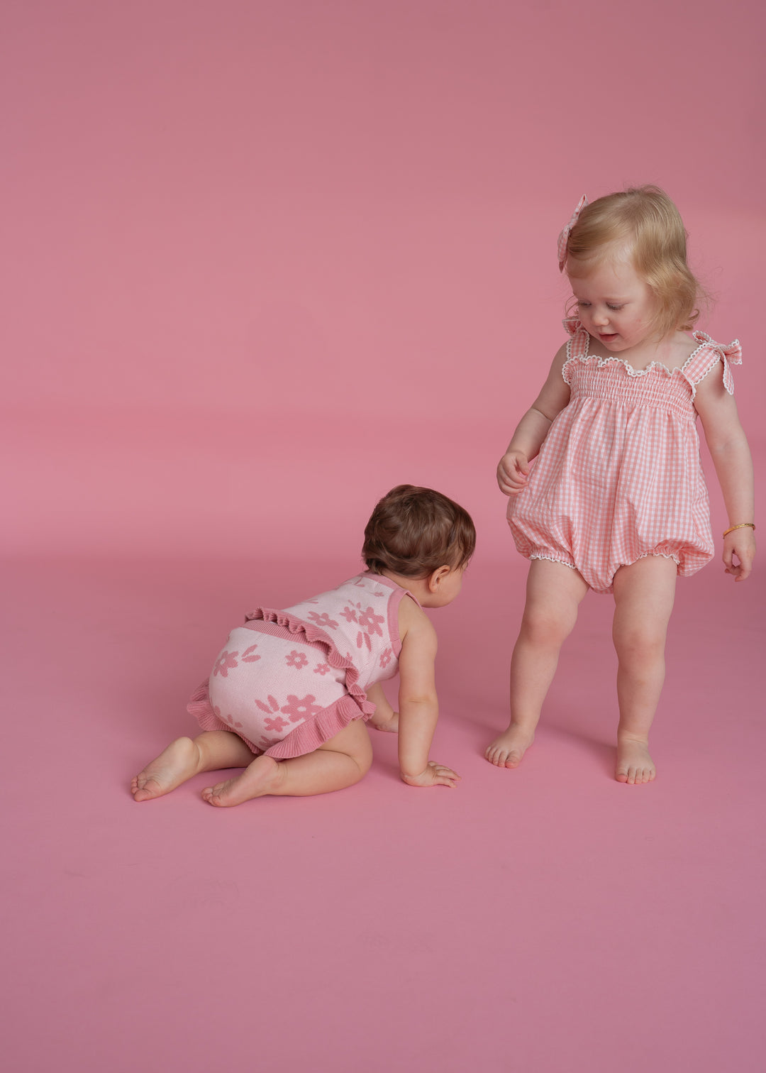 Knit Summer Set | Daisy Floral Strawberry