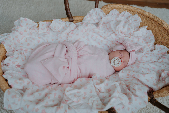 Swaddle Set | Waffle Baby Pink Marle *PRE ORDER*