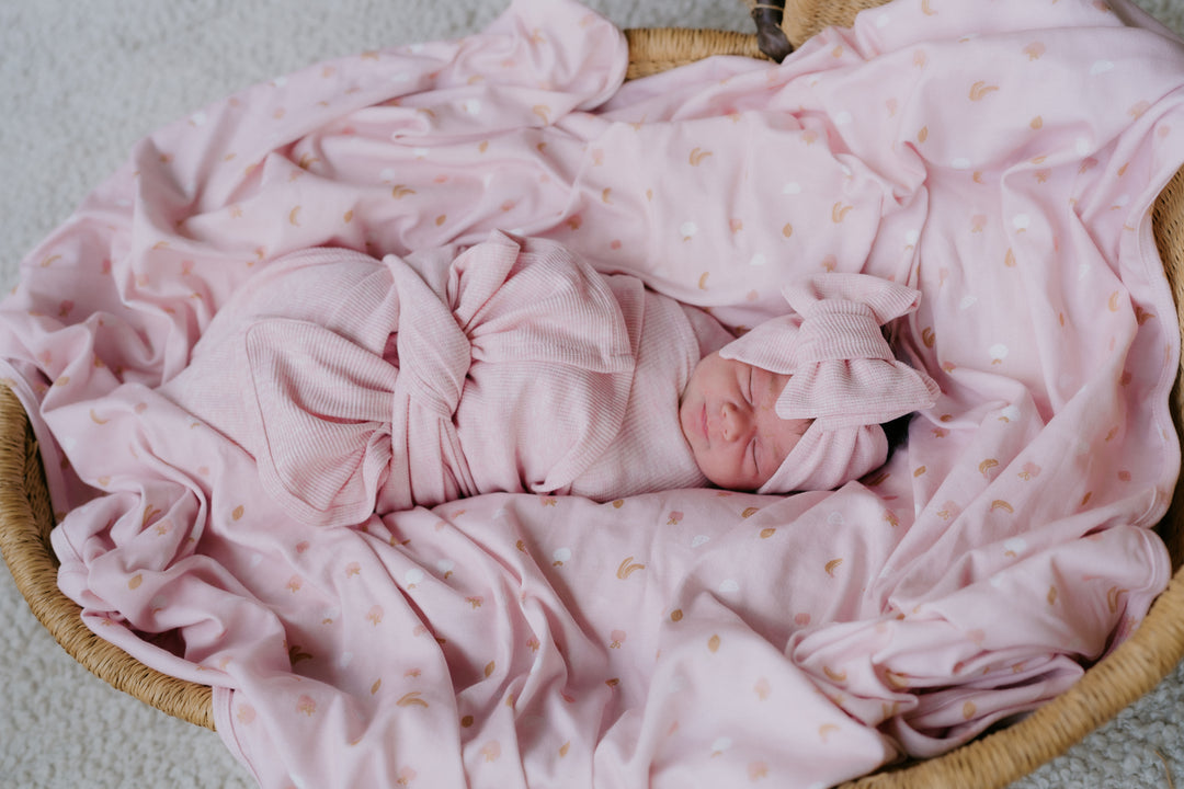 Swaddle Set | Waffle Baby Pink Marle