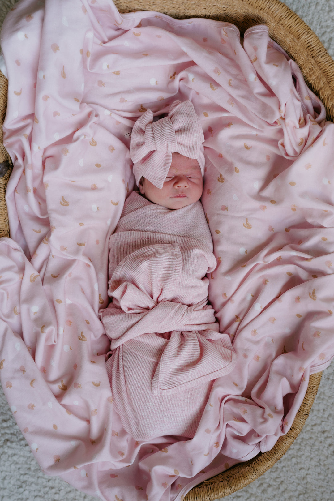 Swaddle Set | Waffle Baby Pink Marle