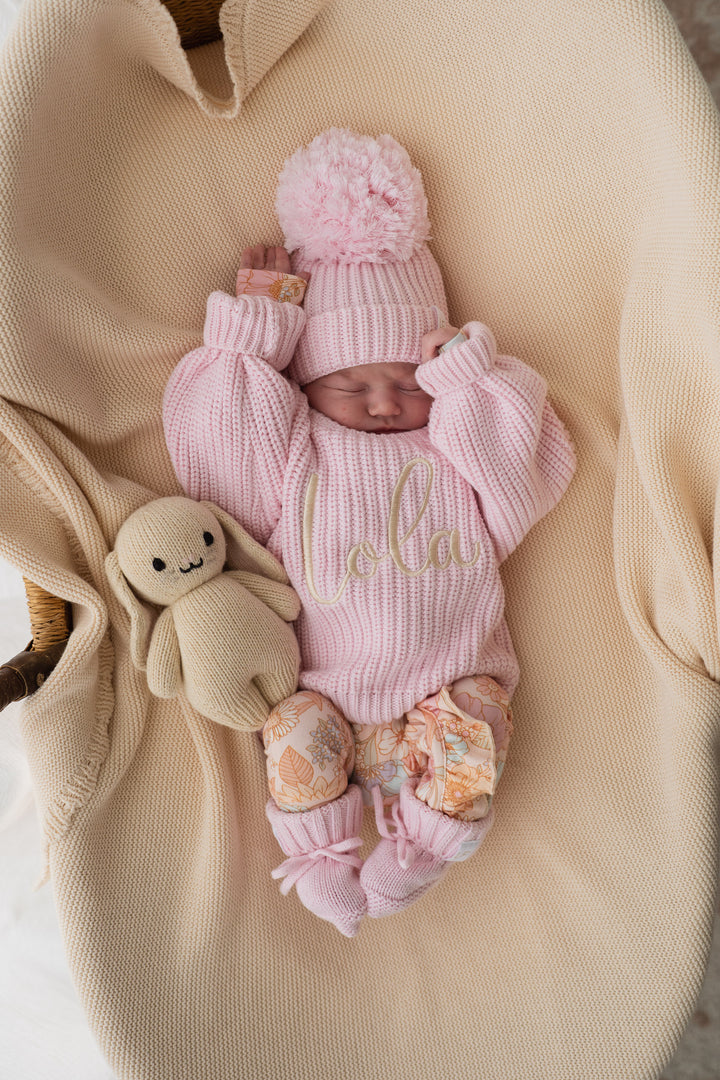 Chunky Baby Knit Jumper | Strawberry Milk