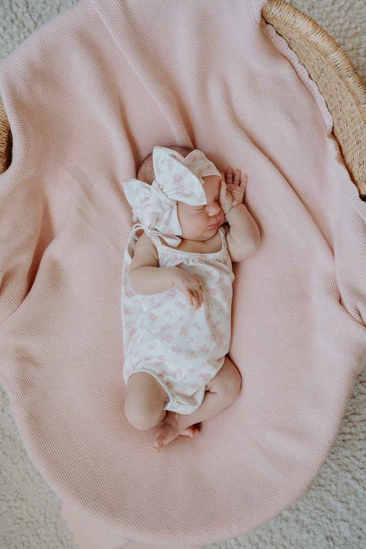 Bubble Romper | Peach Ditsy Floral