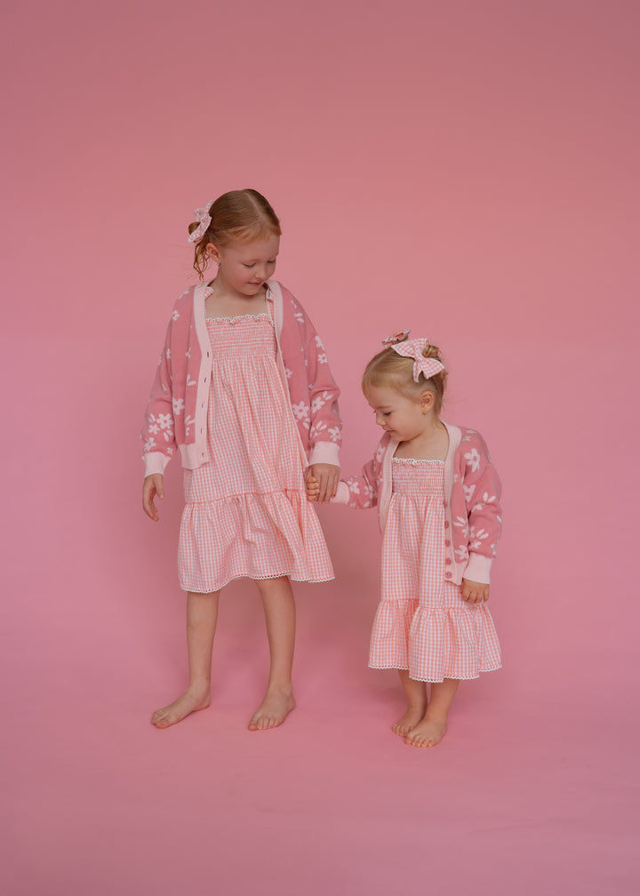 Tie Summer Dress | Pink Gingham