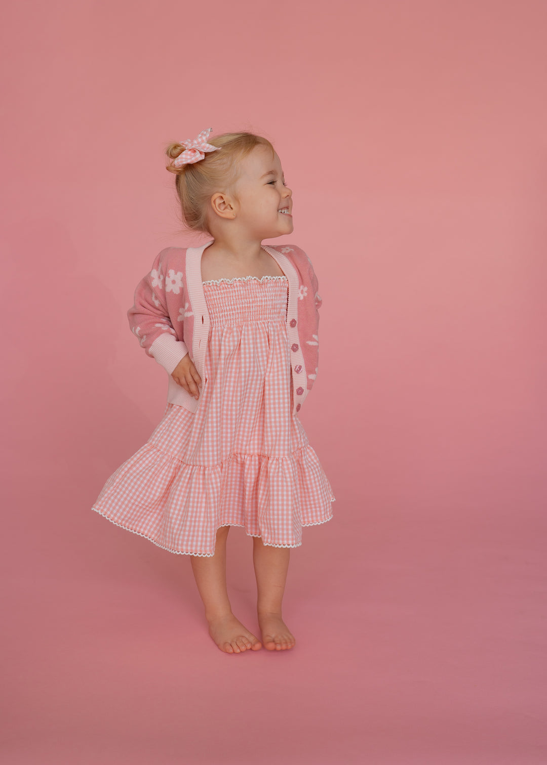 Tie Summer Dress | Pink Gingham