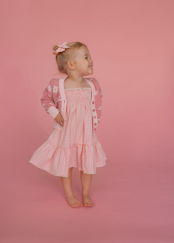 Tie Summer Dress | Pink Gingham