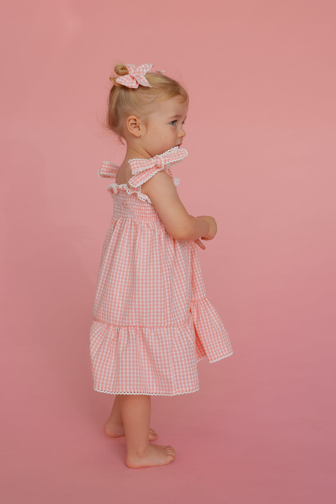 Tie Summer Dress | Pink Gingham