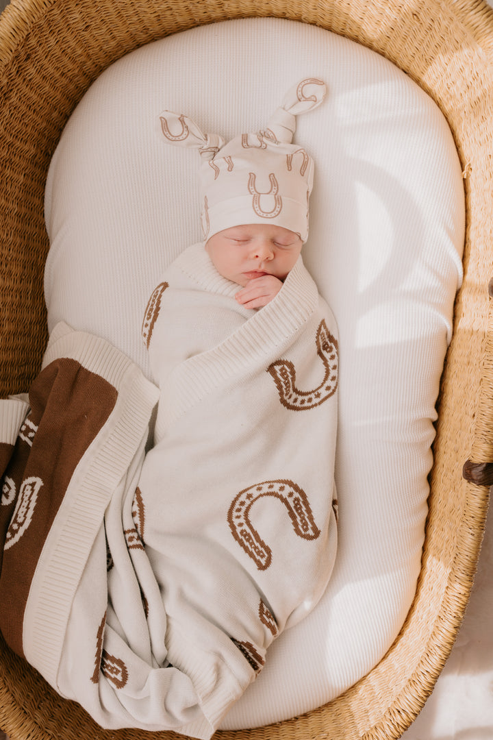 Knit Blanket | Western Horse Shoe *PRE-ORDER*
