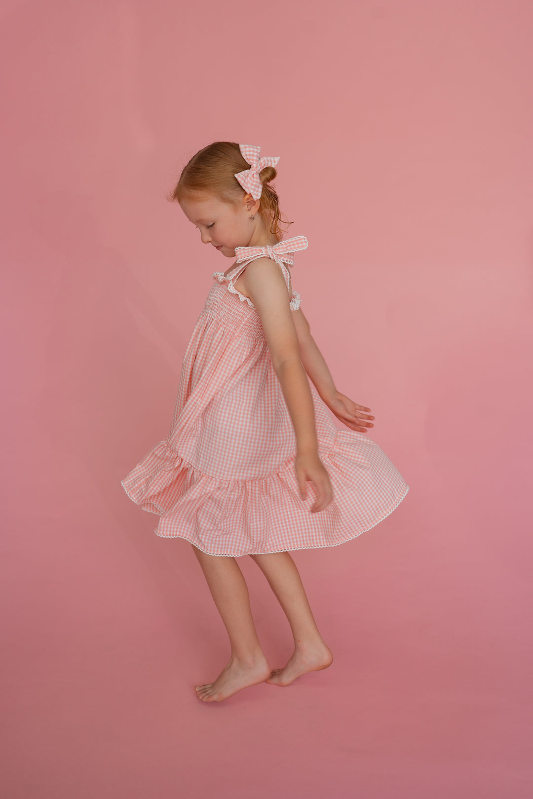 Tie Summer Dress | Pink Gingham