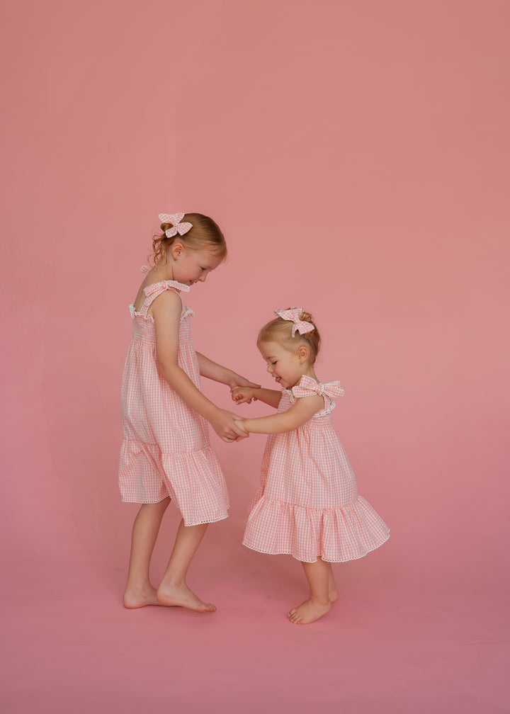 Tie Summer Dress | Pink Gingham