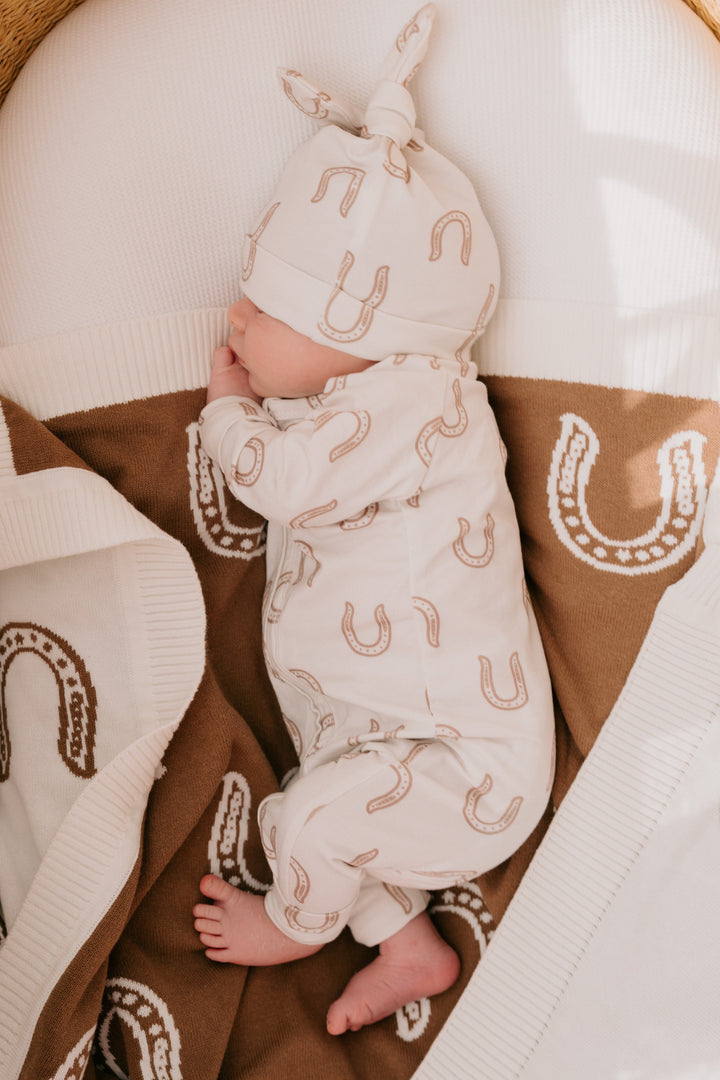 Knit Blanket | Western Horse Shoe *PRE-ORDER*