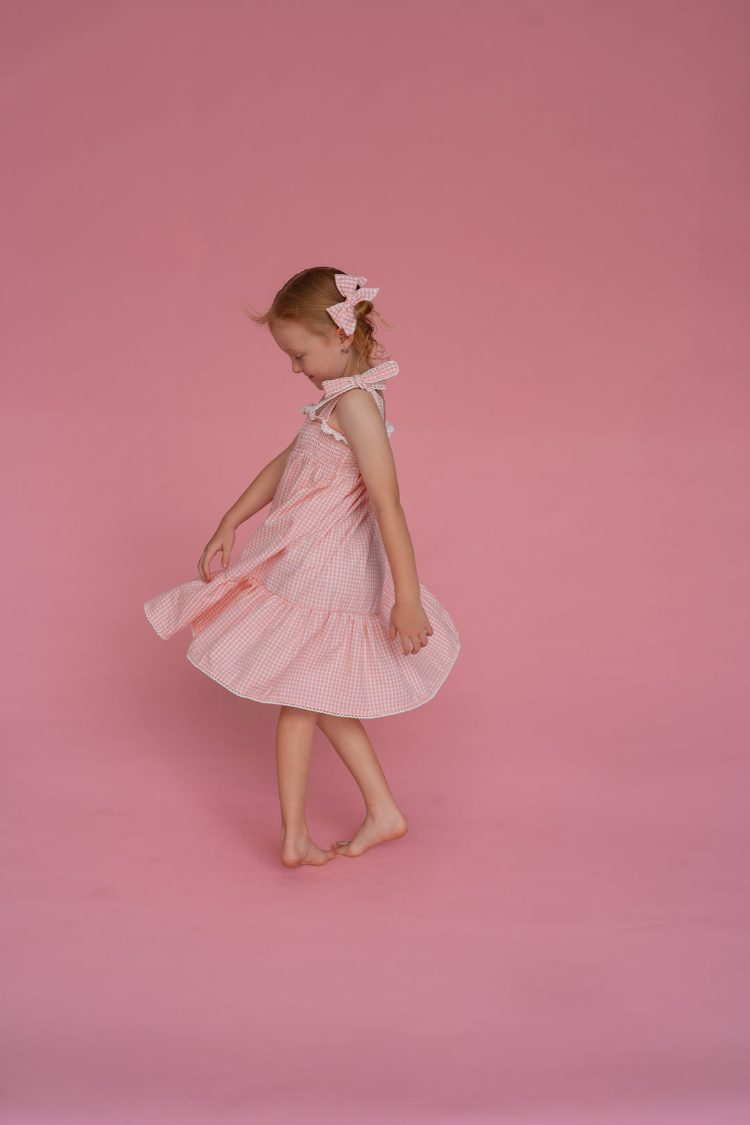 Tie Summer Dress | Pink Gingham