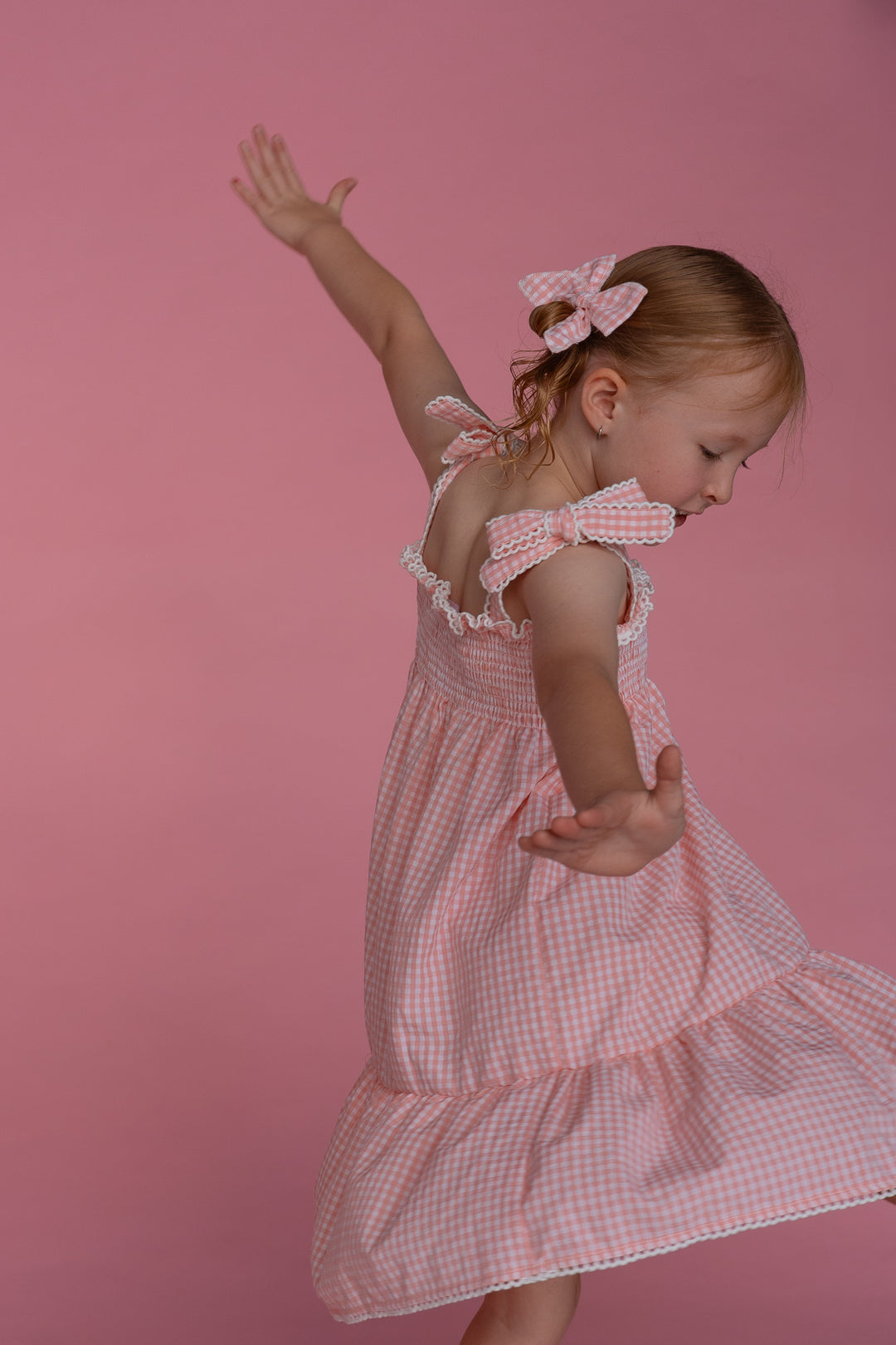 Tie Summer Dress | Pink Gingham