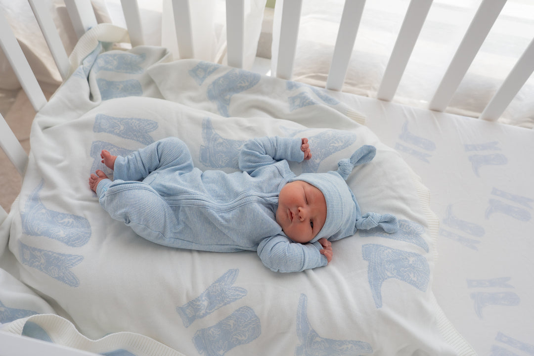 Zip Romper | Ocean Blue Rib