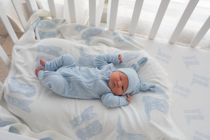 Zip Romper | Ocean Blue Rib