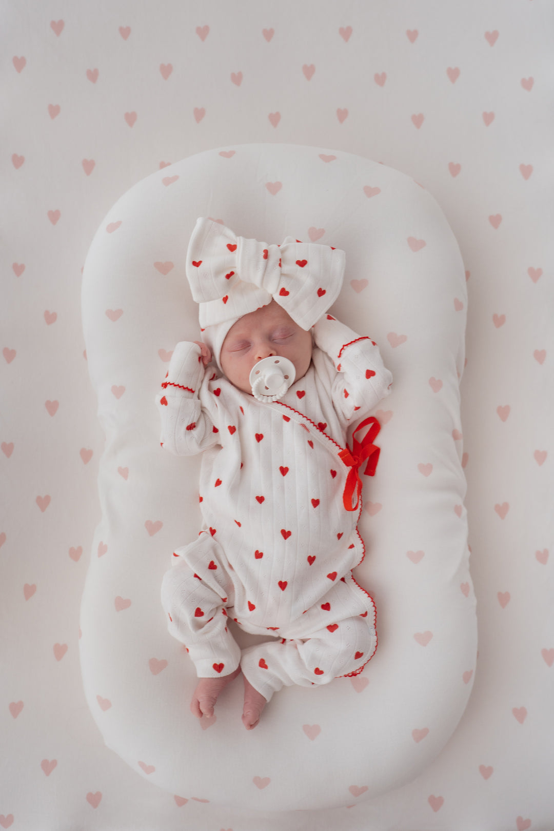 Essential Oversized Topknot | Red Hearts