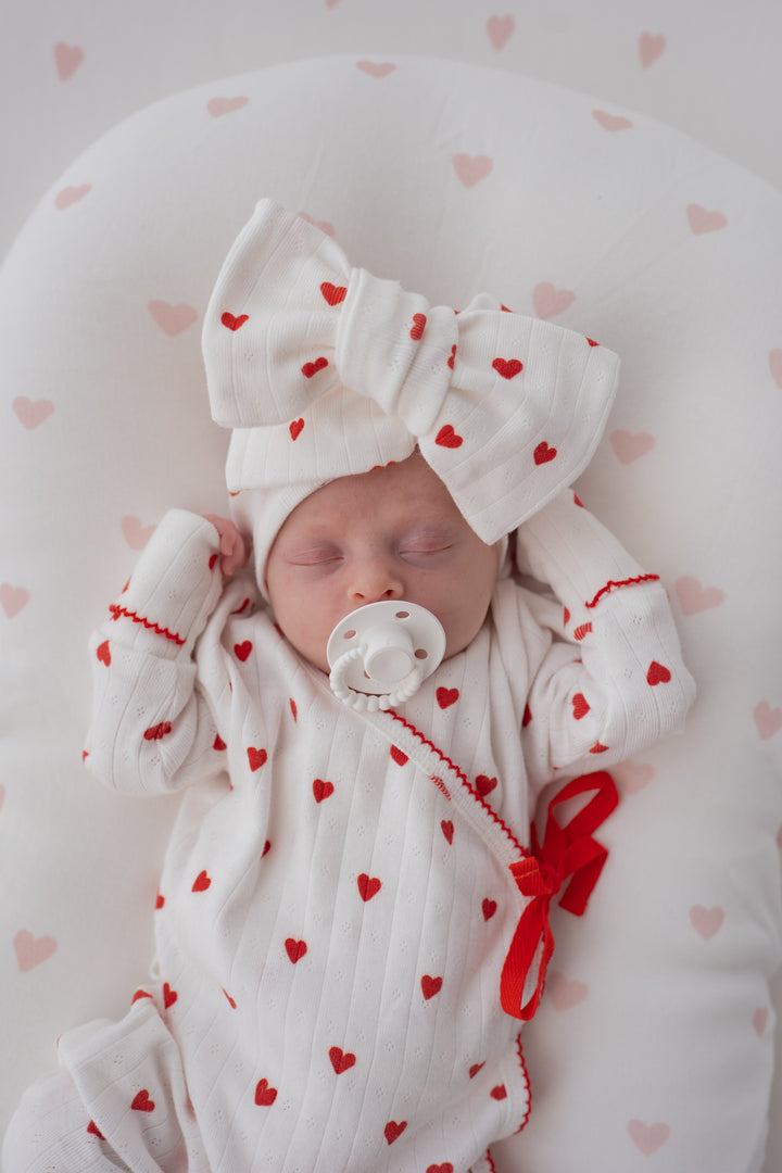 Essential Kimono Romper | Red Hearts