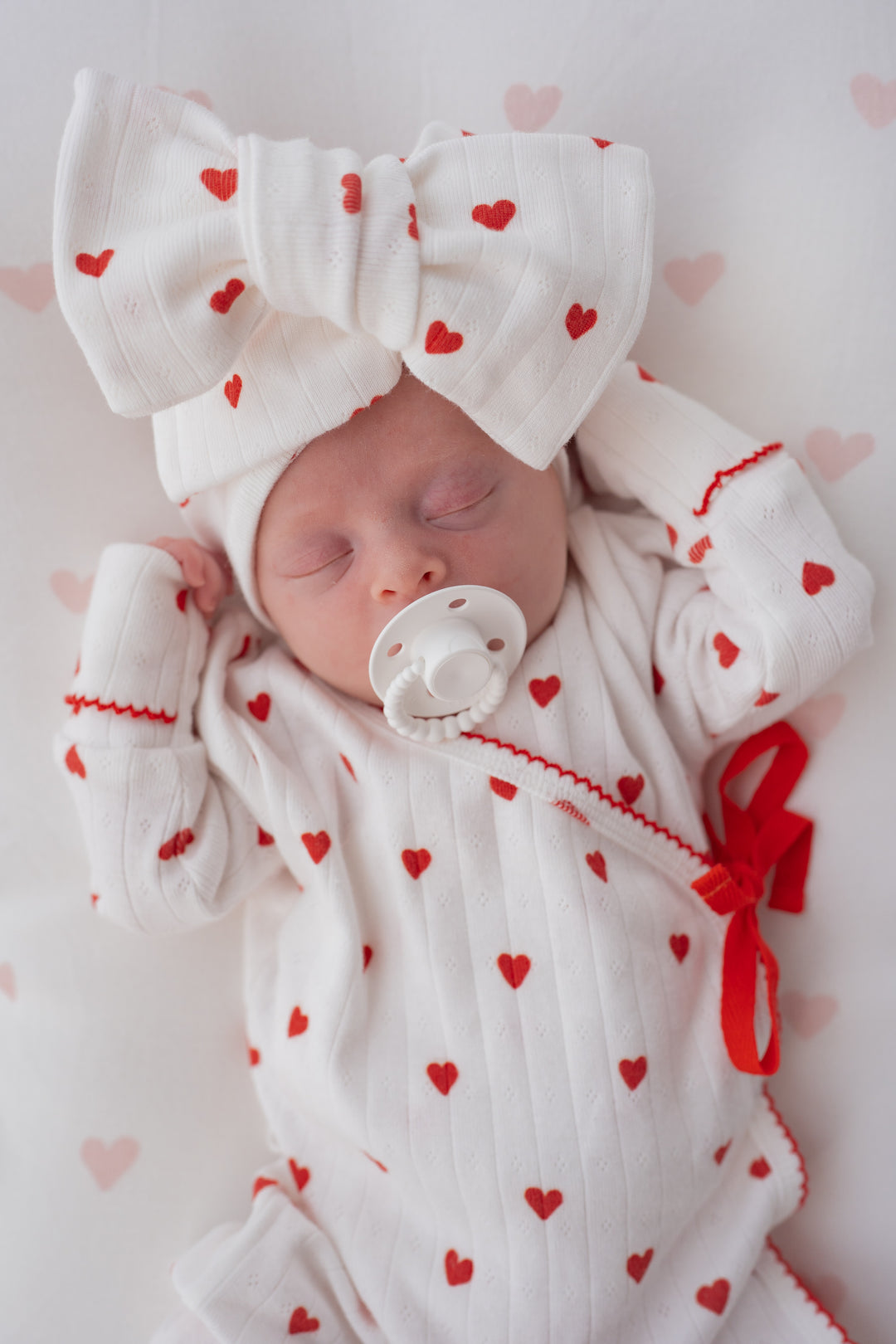 Essential Oversized Topknot | Red Hearts