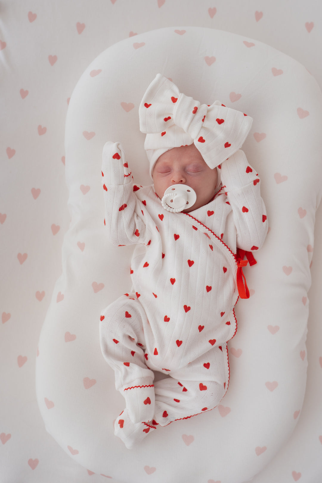 Essential Kimono Romper | Red Hearts