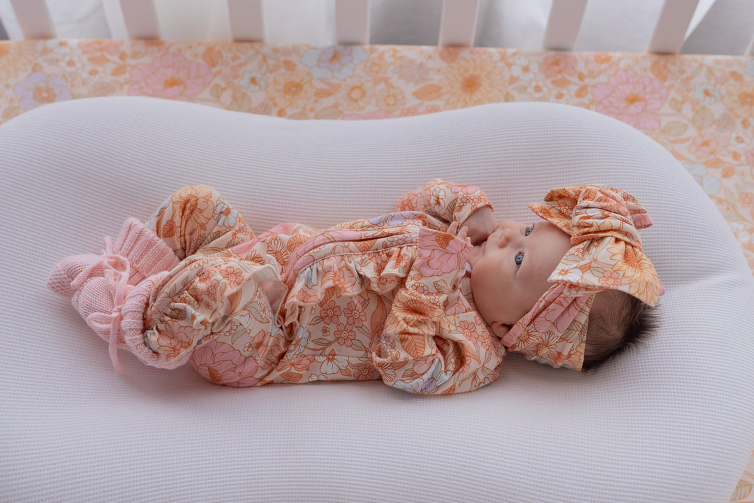 Frill Zip Romper | Pastel Bloom