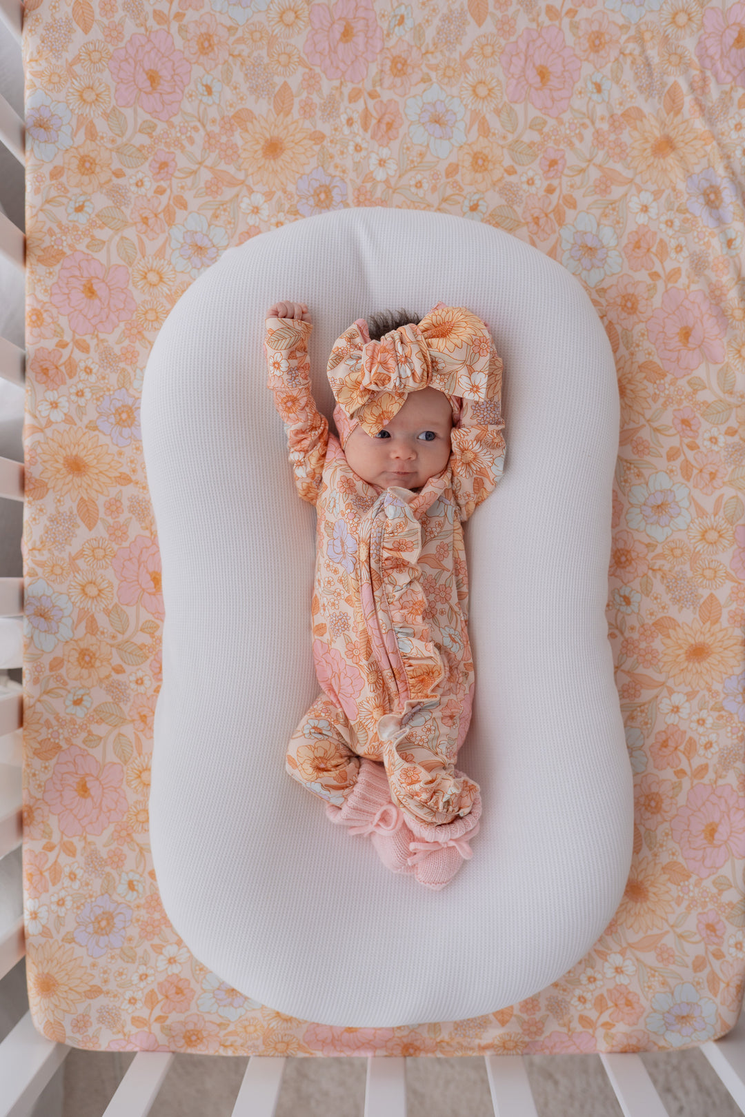 Frill Zip Romper | Pastel Bloom