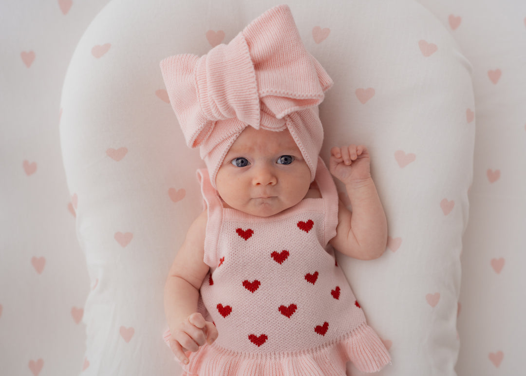 Knit Summer Set | Red Hearts